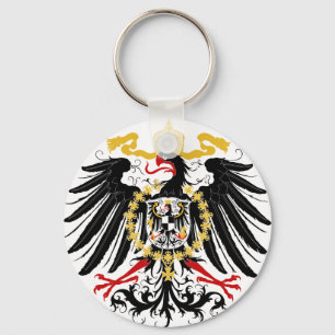 Prussian Eagle Red Black and Gold Keychain