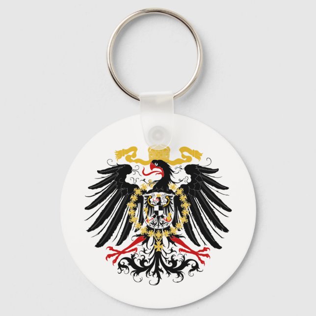 Prussian Eagle Red Black and Gold Keychain (Front)