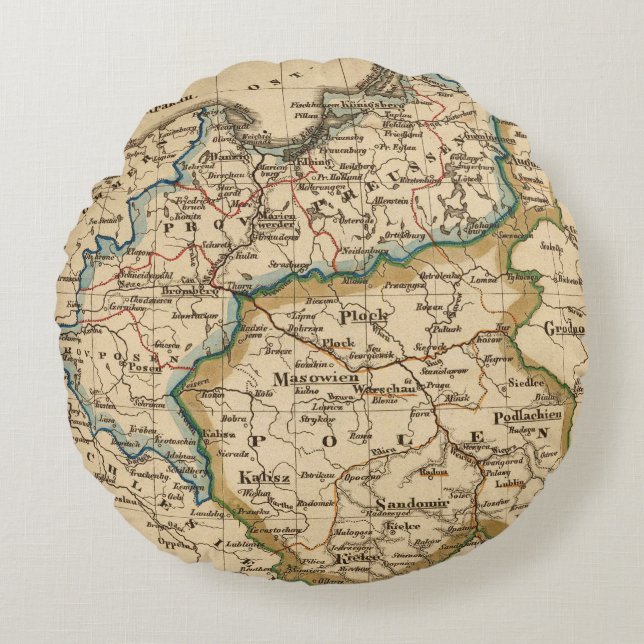 Prussian Empire Round Pillow (Front)
