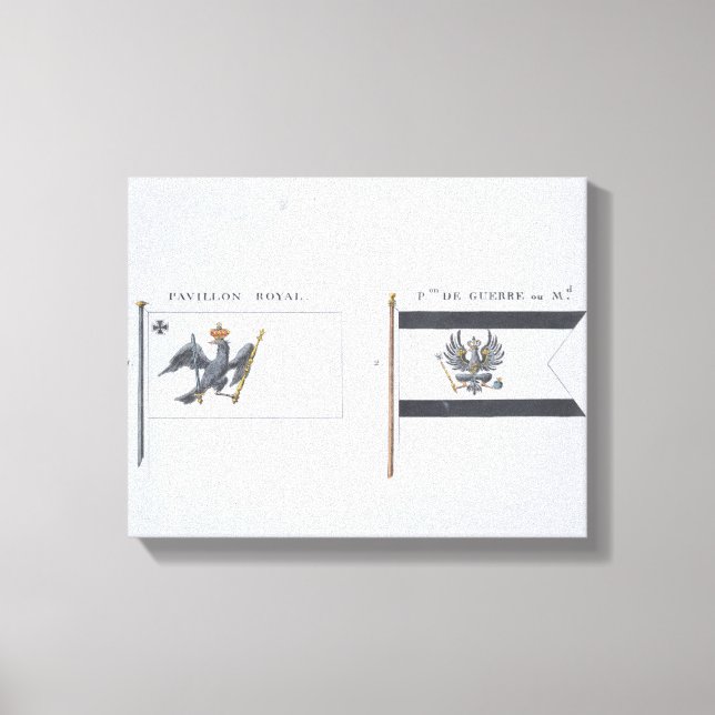 Prussian Flags, from a French book of Flags, c.181 Canvas Print (Front)