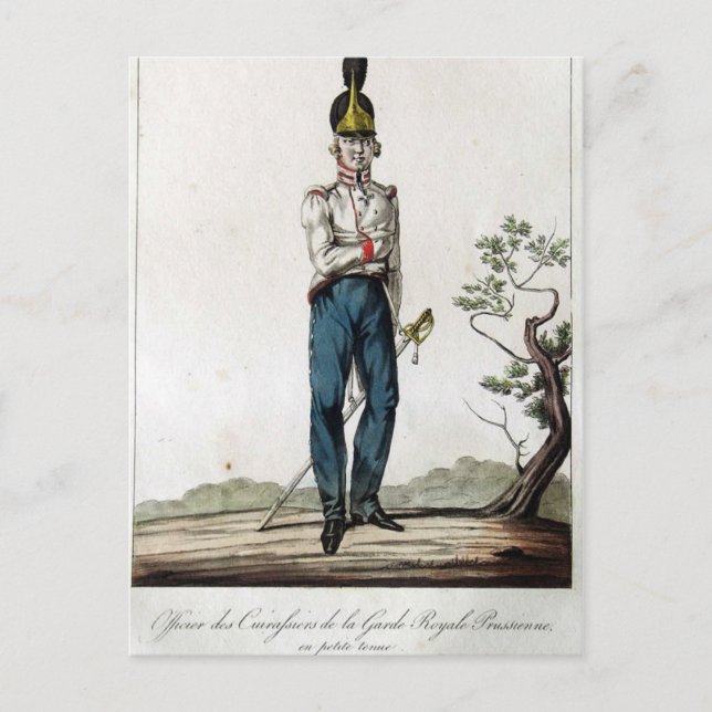 Prussian Guard Cuirassier Postcard (Front)