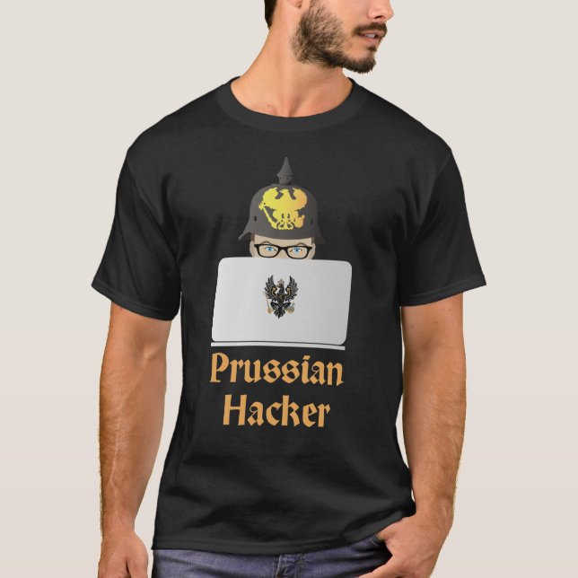 Prussian Russian Hacker Pun T-Shirt (Front)