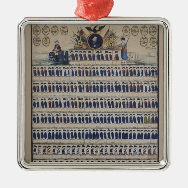 Prussian uniforms from the time of Frederick Metal Ornament (Front)