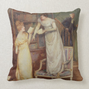 Prying Eyes, 1901 (w/c heightened with white) Throw Pillow