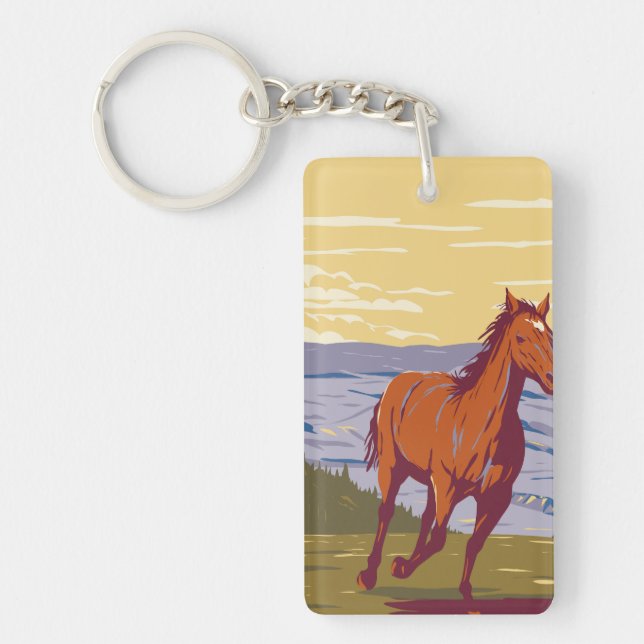 Pryor Mountain Wild Horse Range Keychain (Front)