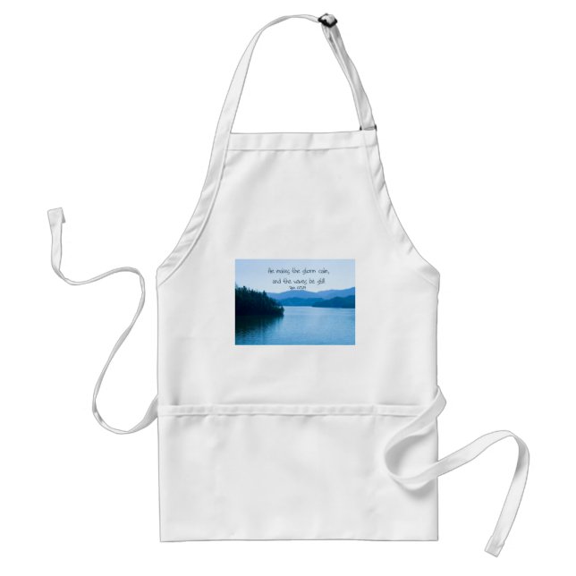Ps 107:29 He makes the storm calm Standard Apron (Front)