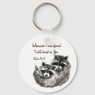 Ps 56:3 When I am afraid I will Trust in You Quote Keychain