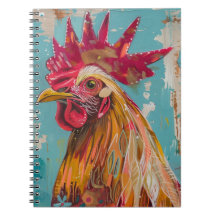 PS Nature Designs, Beautiful BoHo Rooster Notebook