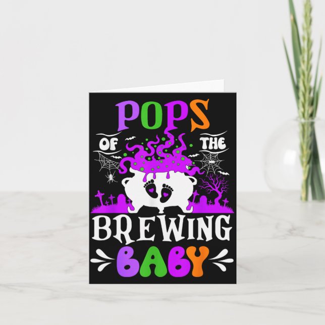 Ps Of The Brewing Baby Dad To Be Halloween  Card (Front)