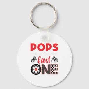 Ps Of The Fast One Birthday 1st Race Car Family Keychain