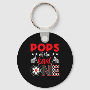Ps Of The Fast One Birthday 1st Race Car Family Keychain