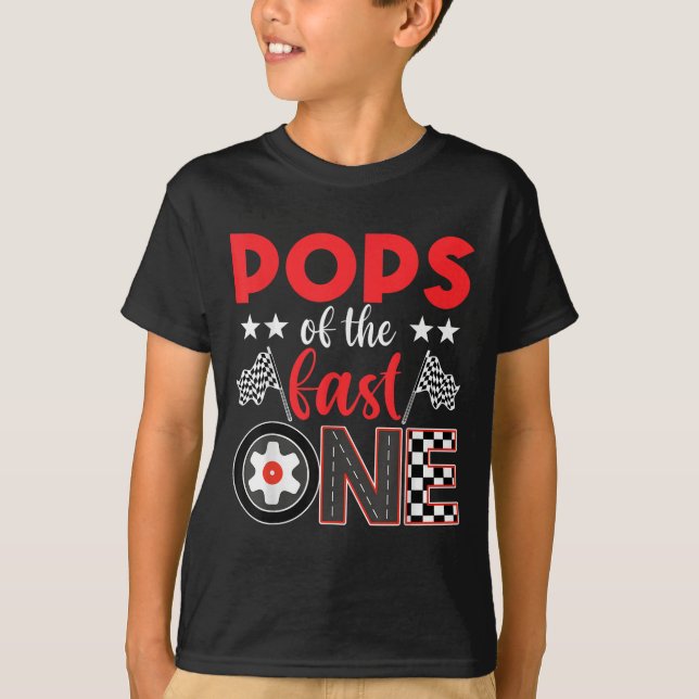 Ps Of The Fast One Birthday 1st Race Car Family  T-Shirt (Front)