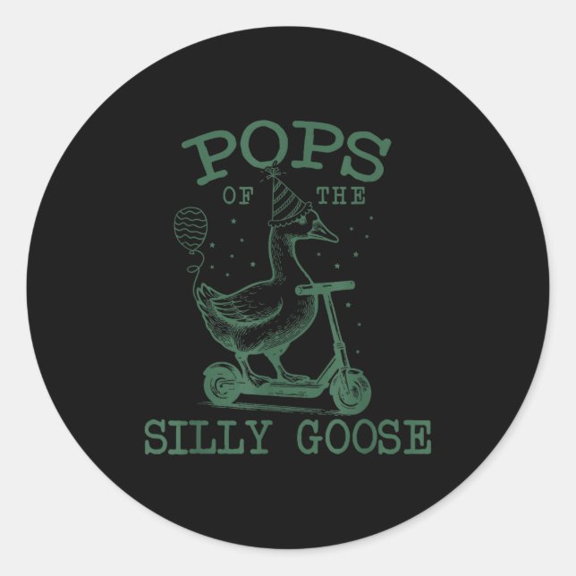 Ps Of The Silly Goose First Birthday Family Matchi Classic Round Sticker (Front)