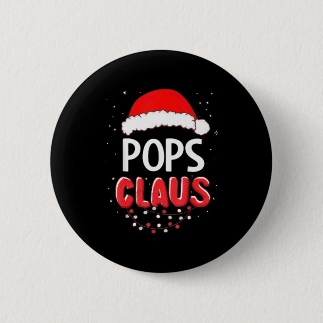 Ps Santa Claus Christmas Matching Costume  2 Inch Round Button (Front)