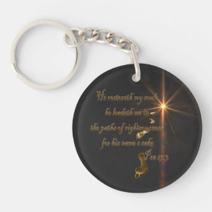 Psa 23.3 The Lord is my shepard Key chain