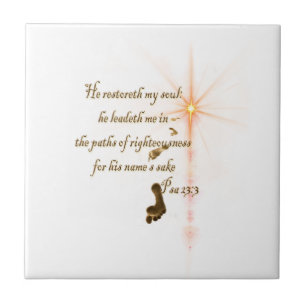 Psa 23.3 The Lord is my shepard Tile
