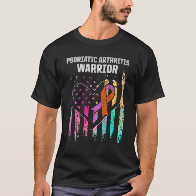 PSA Psoriatic Arthritis Investigate Warrior Awaren T-Shirt (Front)