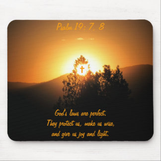 Psalm19: 7, 8 God's laws are perfect Mouse Pad