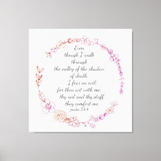 Psalm23:4 canvas print
