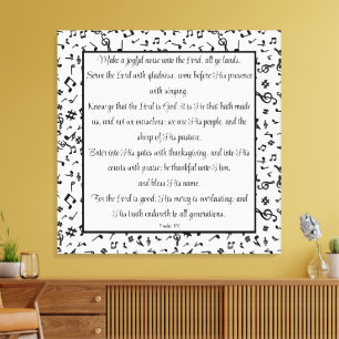 Psalm 100 canvas print