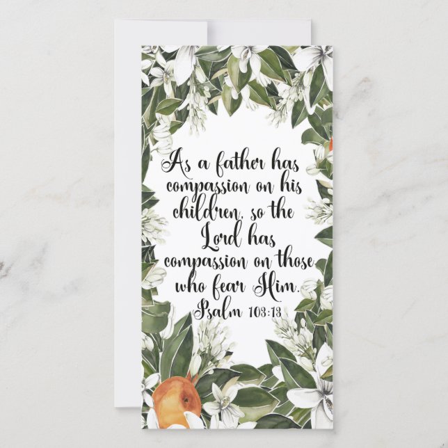 Psalm 103:13, Watercolor Scripture Bookmark (Front)
