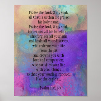 Psalm 103 Bless The Lord Poster