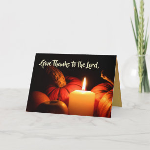Psalm 107:1 "Give Thanks to the Lord" Thanksgiving Holiday Card