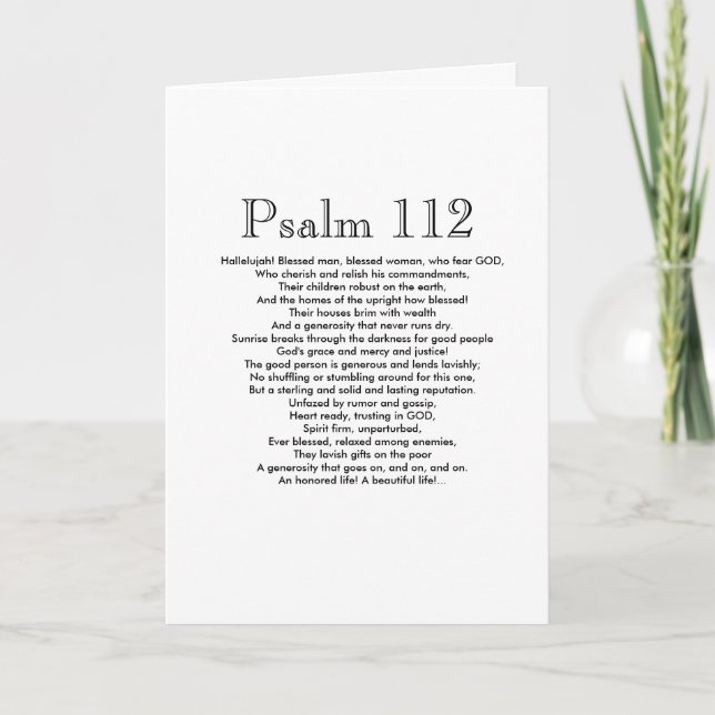 Psalm 112 Happy Birthday! Card (Front)