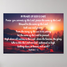 Psalm 113: 1 - 6 Poster