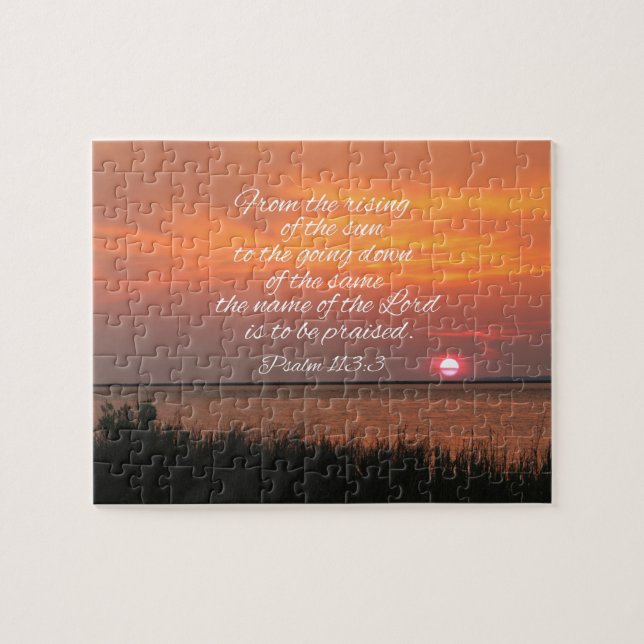 Psalm 113:3 From the rising of the sun Jigsaw Puzzle (Horizontal)