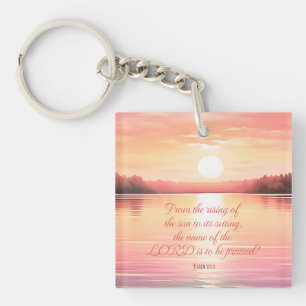 Psalm 113:3 keychain