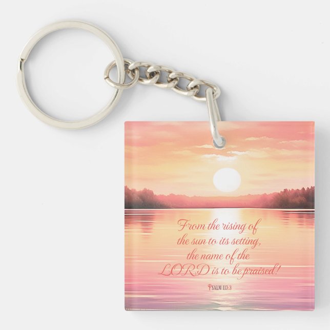 Psalm 113:3 keychain (Front)
