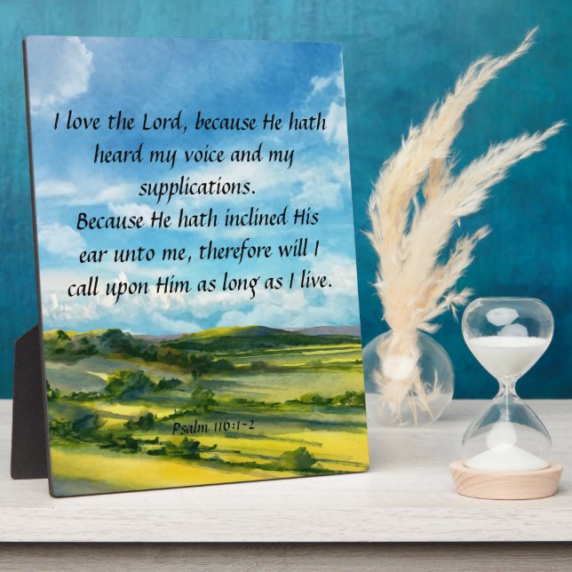Psalm 116:1-2   plaque (Side)