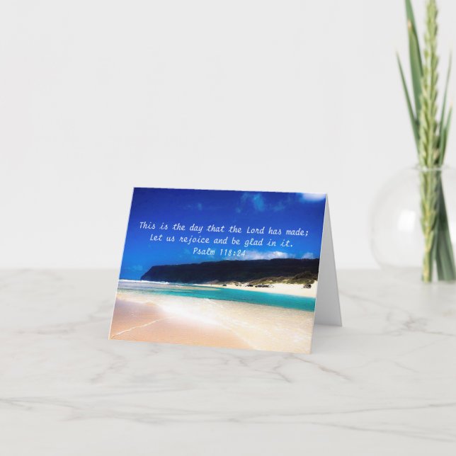 Psalm 118:24 Folded Greeting Card (Front)
