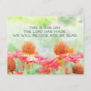 Psalm 118:24 This is the Day the Lord has Made Postcard