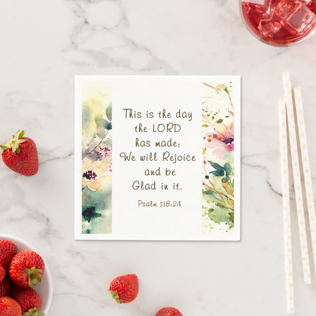 Psalm 118:24 This is the Day the Lord Made Bible Napkin (Insitu)