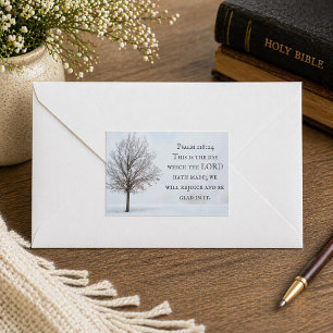 Psalm 118:24 This is the Day Winter Tree Sticker