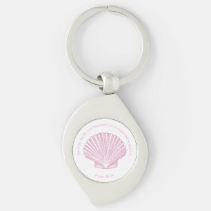 Psalm 118:24 This is the Day with Seashell Keychain
