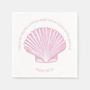 Psalm 118:24 This is the Day with Seashell Napkin