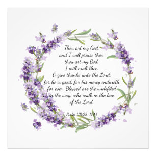 Psalm 118: 28 -119:1 photo print