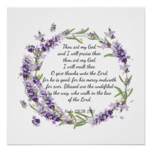 Psalm 118: 28 -119:1 poster