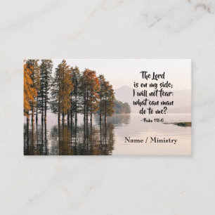 Psalm 118:6 Lord is on my side I will not fear Business Card