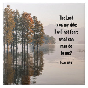 Psalm 118:6 Lord is on my side I will not fear Tile