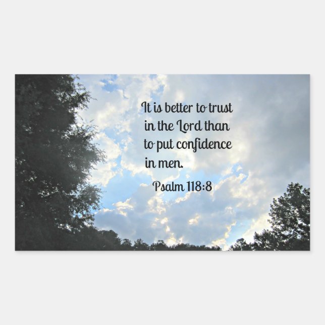 Psalm 118:8 sticker (Front)