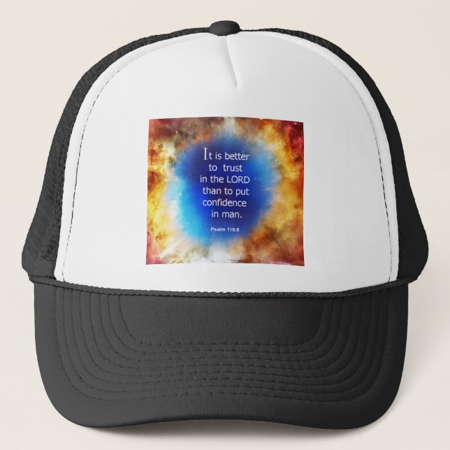 Psalm 118:8 trucker hat (Front)