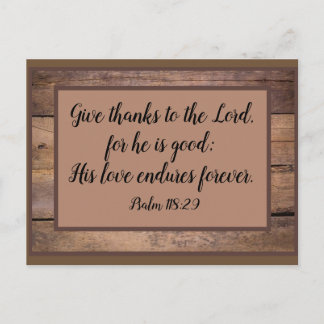 Psalm 118 Scripture Verse Post Card