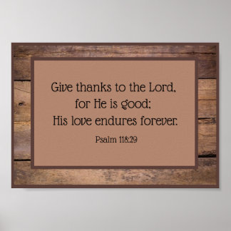 Psalm 118 Scripture Verse Poster