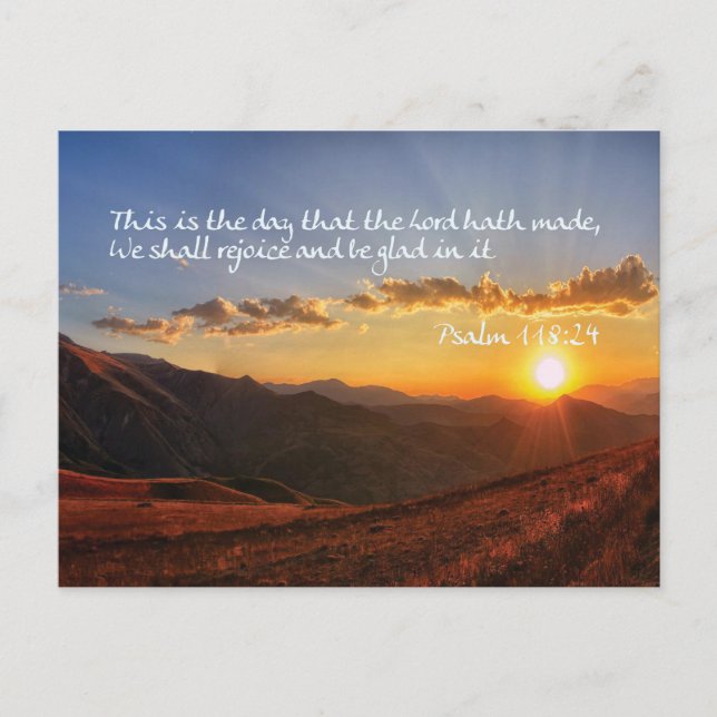 Psalm 118 - This is the day The Lord has made Postcard (Front)