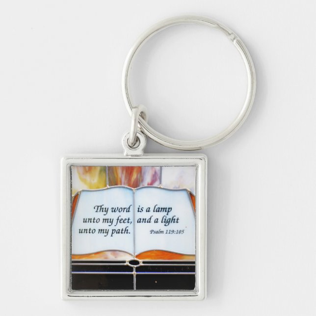 Psalm 119:105 Bible Verse Keychain (Front)