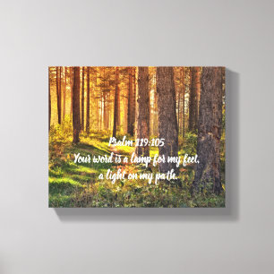 Psalm 119:105 canvas print